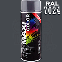 Краска (эмаль) универсальная Maxi Color, 400 мл Аэрозоль Графитовый серый (RAL 7024)