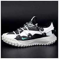 Мужские кроссовки Nike ACG Mounth Low Gore-Tex White Black Grey Mountain Fly, найк асг маунтин гор текс