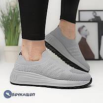 Жіночі сліпони сірого кольору, фото 4