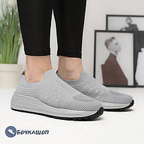 Жіночі сліпони сірого кольору, фото 3