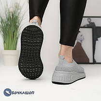 Жіночі сліпони сірого кольору, фото 2