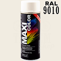 Краска (эмаль) универсальная Maxi Color, 400 мл Аэрозоль Белый (RAL 9010)