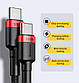 Кабель Baseus Cafule Fast Charging Type-C to Type-C 100W 200 см (CATKLF-FLG1) Black, фото 5