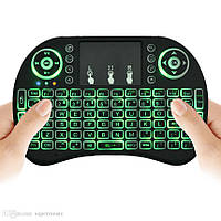 Клавиатура KEYBOARD wireless MWK08/i8 LED touch с подсветкой, светящаяся мини-клавиатура, нажимай