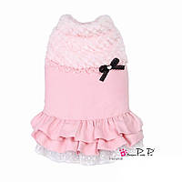 Жилетка-платье для собак Pretty Pet Bella Coat с юбкой, на кнопках, розовая