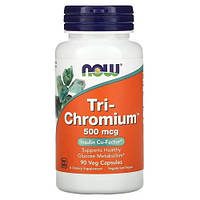 Потрійна сила хрому, Now Foods, Tri-Chromium, 500 мкг 90 капсул