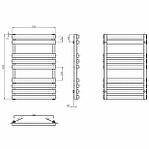 Чорна сушарка для рушників 545х820 MIRAMAR 9 Arttidesign, фото 4
