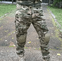 Камуфляжные штаны мужские Multicam (S-3XL) Брюки с наколенниками Тактические военные штаны для ВСУ MARKET