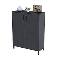 Тумба офісна LT-900-1200 ніжки метал чорний, корпус ДСП Антрацит фасад ДСП (Loft DesignTM)