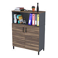 Тумба офісна LTO-900-1200 ніжки метал чорний, корпус і фасад ДСП (Loft DesignTM)