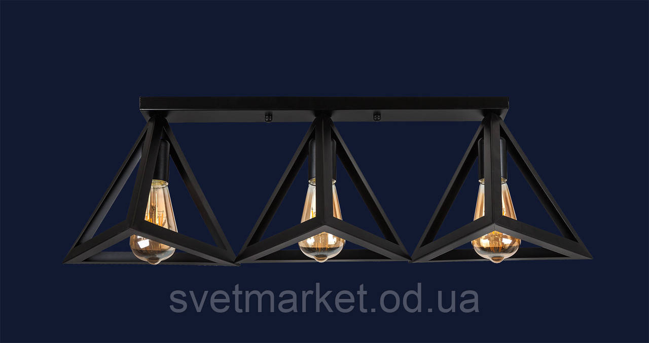 Яскравий стельовий світильник 756XPR220F2-3 BK (500)