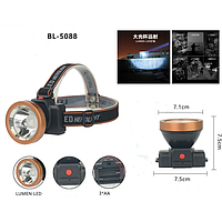 Налобный фонарь на батарейках 3 шт АА фонарик на голову BL-5088