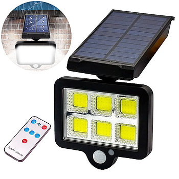 Вуличний прожектор-ліхтар 120 COB, IP65, із сонячною панеллю, YT-140 / Світильник вуличний