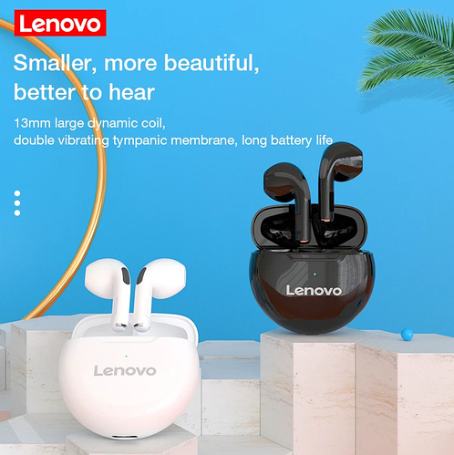 Беспроводные наушники Lenovo HT38 TWS Bluetooth 5.0 Белые (ID ...