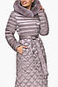 Куртка пудрова жіноча з комбінованою стяжкою модель 31012, фото 6