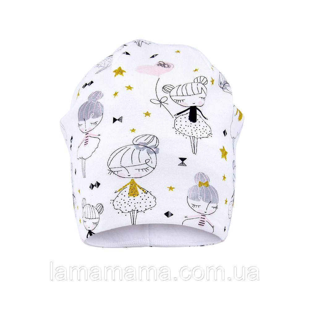 Демісезонна двошарова шапка для дівчинки Балерини David's Star, фото 1