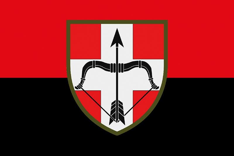 Прапор ЗСУ 39 ЗРП (окремого зенітного ракетного полка) червоно-чорний