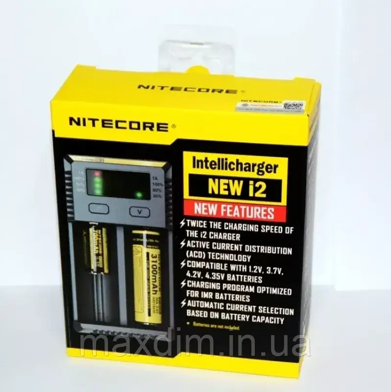 Оригінальний зарядний пристрій Nitecore на 2 акумулятора NEW 12