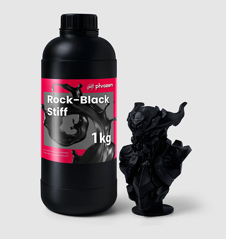 Фотополімерна смола Phrozen Rock-Black Stiff Resin (Кам'яно-чорний) 1 кг, фото 2