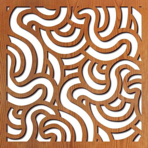 3D декоративные панели для стен и интерьера из дерева Noodles (Лапша ...