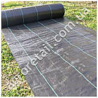 Агротканина вологопроникна чорна із зеленою смугою щільність 100 ширина 1.05 м на метраж Agreen, фото 5