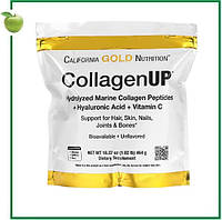 CollagenUP, пептиды морского коллагена, гиалуроновая кислота и витамин С, 464г, California Gold Nutrition