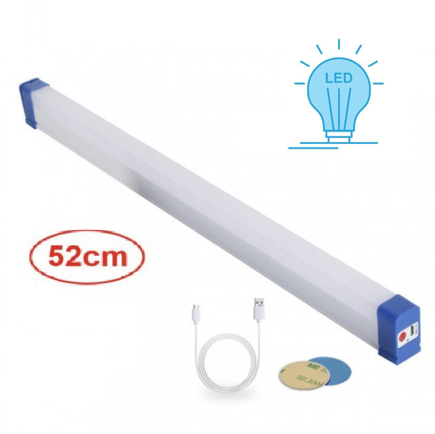 Багатофункціональна світлодіодна USB LED лампа-нічник на магніті 3 режими яскравості 52 см Bailong BK-500T