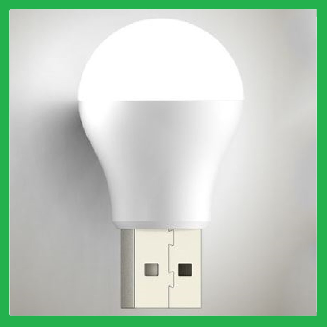 USB LED лампочка холодне світло біла. 1шт