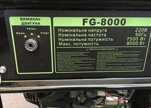Генератор бензиновий Flinke FG-8000 (7.5 КВт) МЕДНА ПРОМОТКА, фото 3