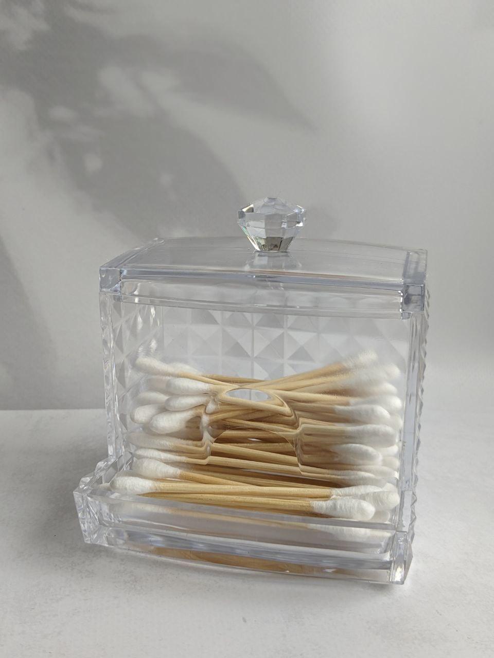 Контейнер для ватних паличок Diamond (підставка-органайзер для вушних паличок), 1 шт, фото 1