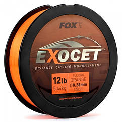 Волосінь Fox Exocet Mono Fluoro Orange 0,26mm 10lb/4,9kg 1000m