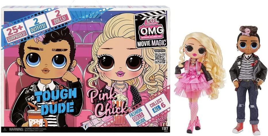 Набір ляльок ЛОЛ ОМГ Солодка парочка L.O.L. Surprise! O.M.G. Movie Magic Tough Dude and Pink Chick 2 pack omg