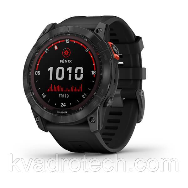 Garmin fenix 7X Solar сірий з чорним ремінцем