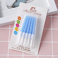 Свічки для торта 10 шт. блакитні