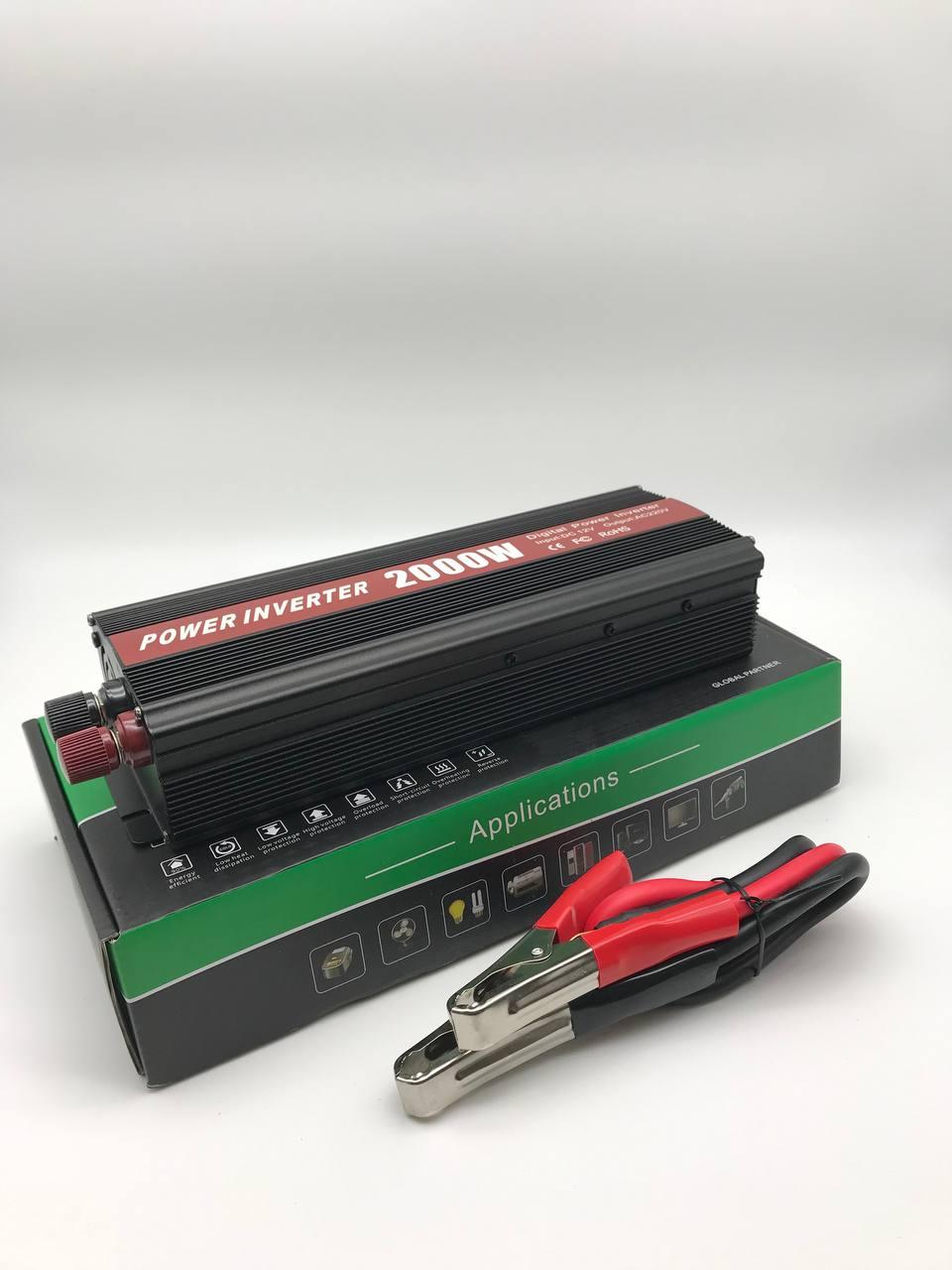 Автоінвертор 12V-220V перетворювач напруги Digital Інвертор 2000W