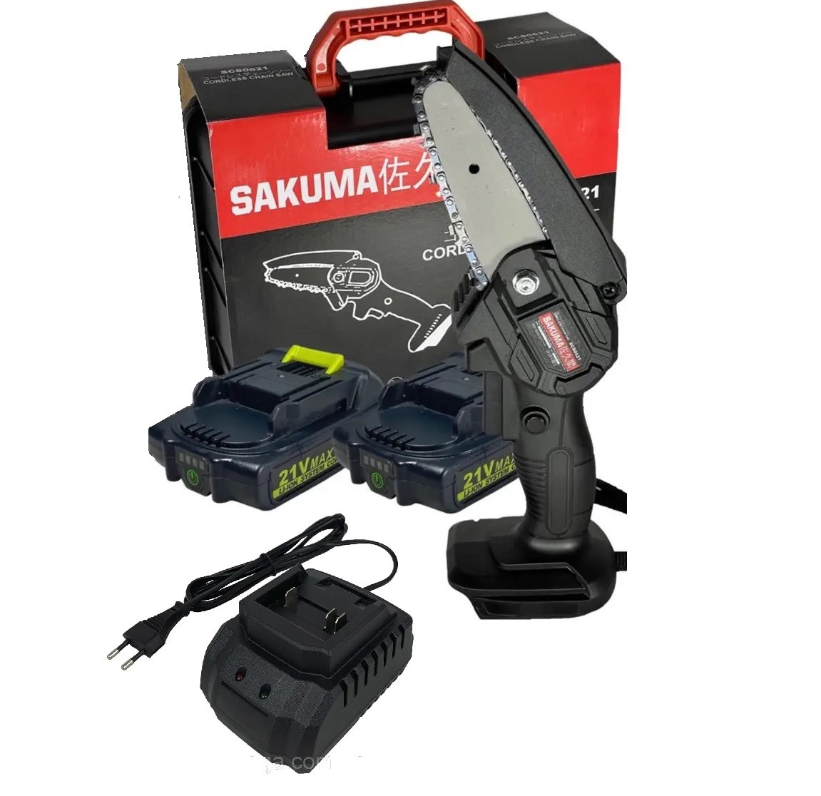 Акумуляторна ланцюгова пилка 21В Sakuma SCS0621-CORE Set1