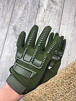 Перчатки тактические мужские защитные M-glove хаки Штурмовые перчатки полнопалые армейские