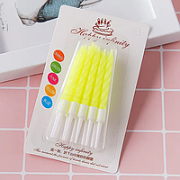 Свічки для торта 10 шт. лимонні