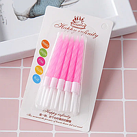 Свічки для торта 10 шт. рожеві