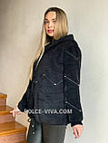 Жіноча куртка-бомбер із вовни Альпака р.46-56, фото 3