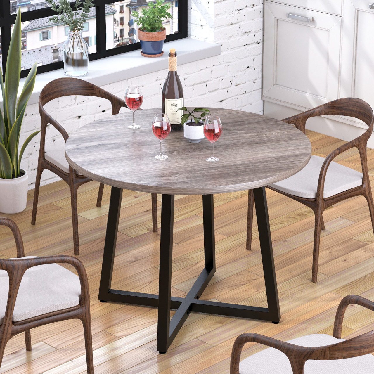 Круглий обідній стіл Бланк TM Loft design