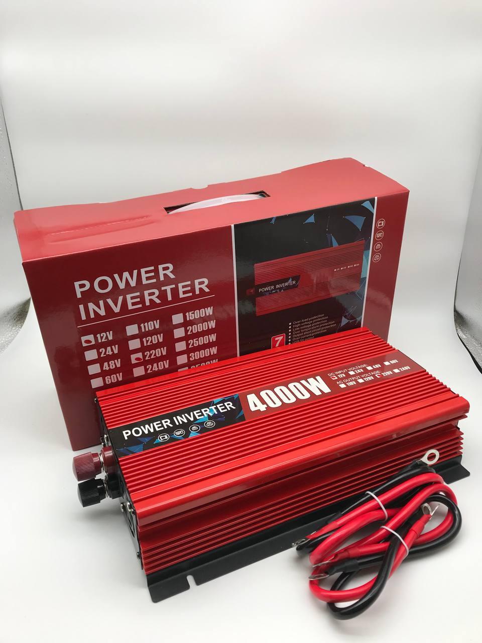 Автоінвертор 12V-220V перетворювач напруги Digital Інвертор 4000W