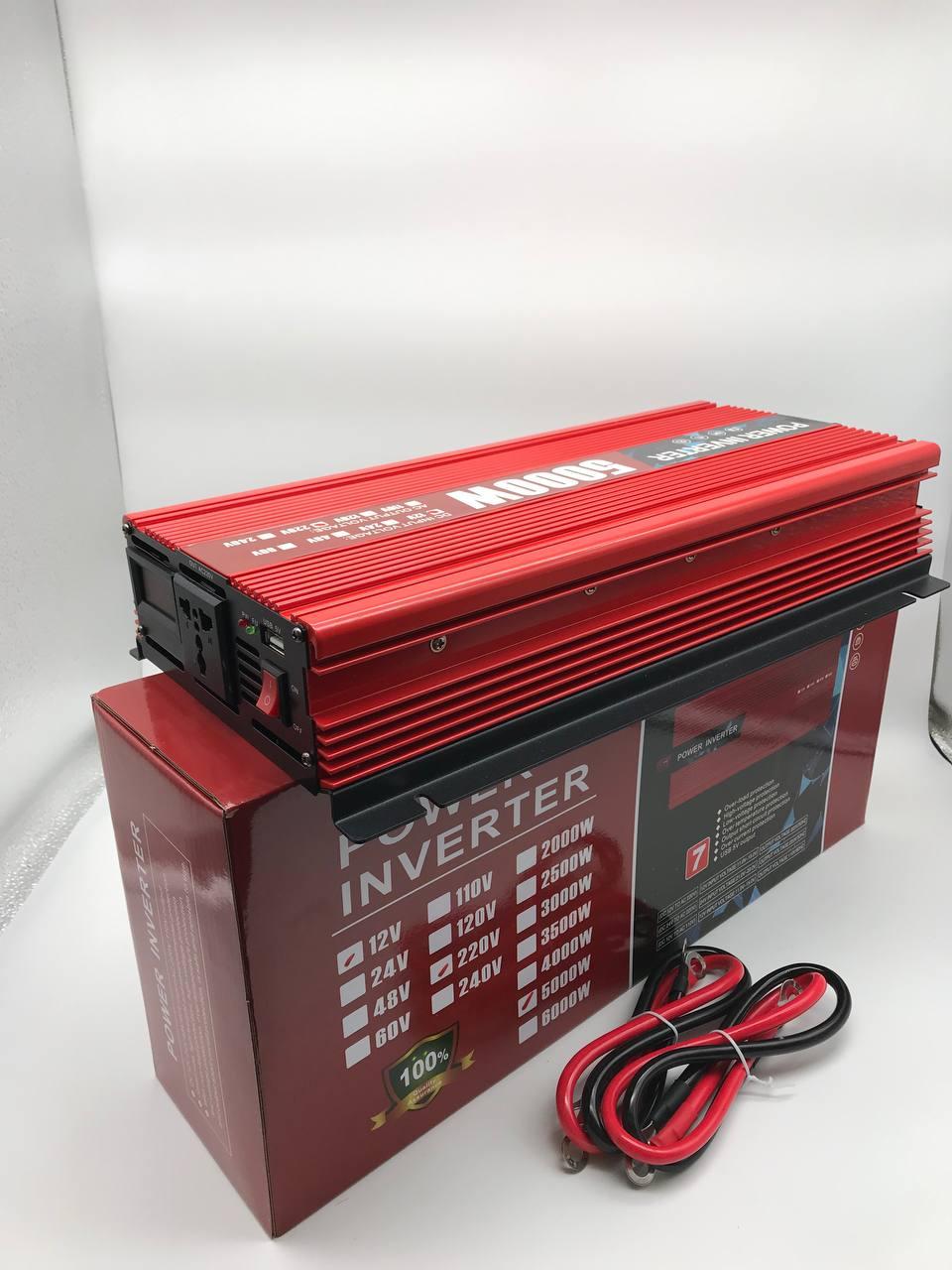 Автоінвертор 12V-220V перетворювач напруги Digital Інвертор 5000W