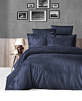 Комплект постільної білизни First Сhoice Jacquard Dark Series Tecna Navy Blue бавовна 220*200 см синій