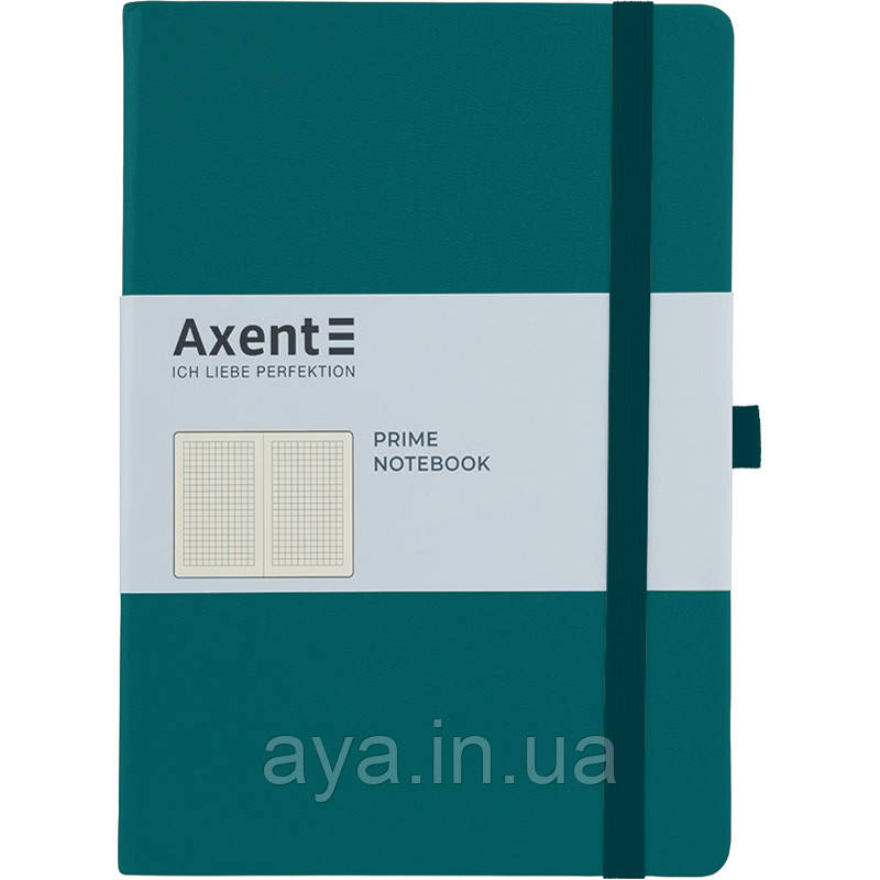 Блокнот Axent Partner Prime (середній +, у клітинку, темно-бірюзовий)