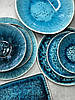 Набір 6 керамічних синіх тарілок Скандія 27.5 см, фото 10