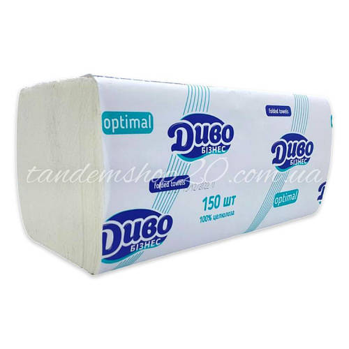 Купить Полотенца бумажные V-сборка Диво Optimal двухслойные 20г/м белые ...