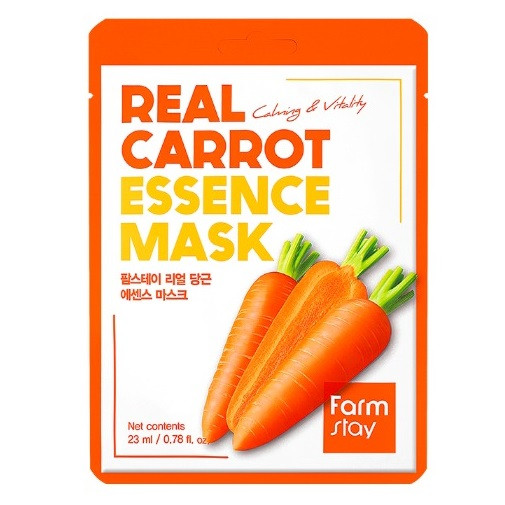 Тканевая Маска для Лица с Морковью FarmStay Real Carrot Essence Mask 23 ...
