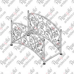 Місток кований 1500х1150х1000 КОМПЛЕКТ ЕЛЕМЕНТІВ