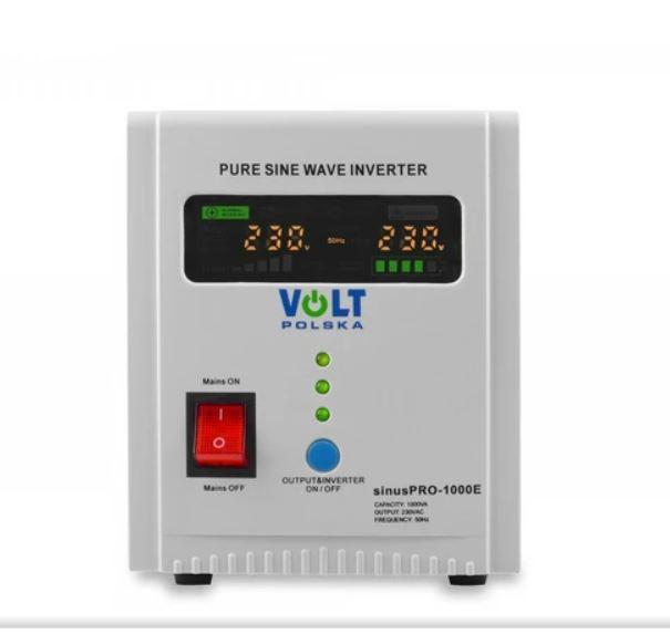 ДБЖ Volt Polska Sinus PRO 1000E, 1000/700W, 12/220V, (джерело безперебійного живлення)